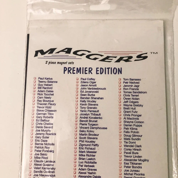 Lot  of 4 Collectable Hockey Magnets Mario Lemiuex Alex Mogilny Eric Fichaud - Picture 16 of 16
